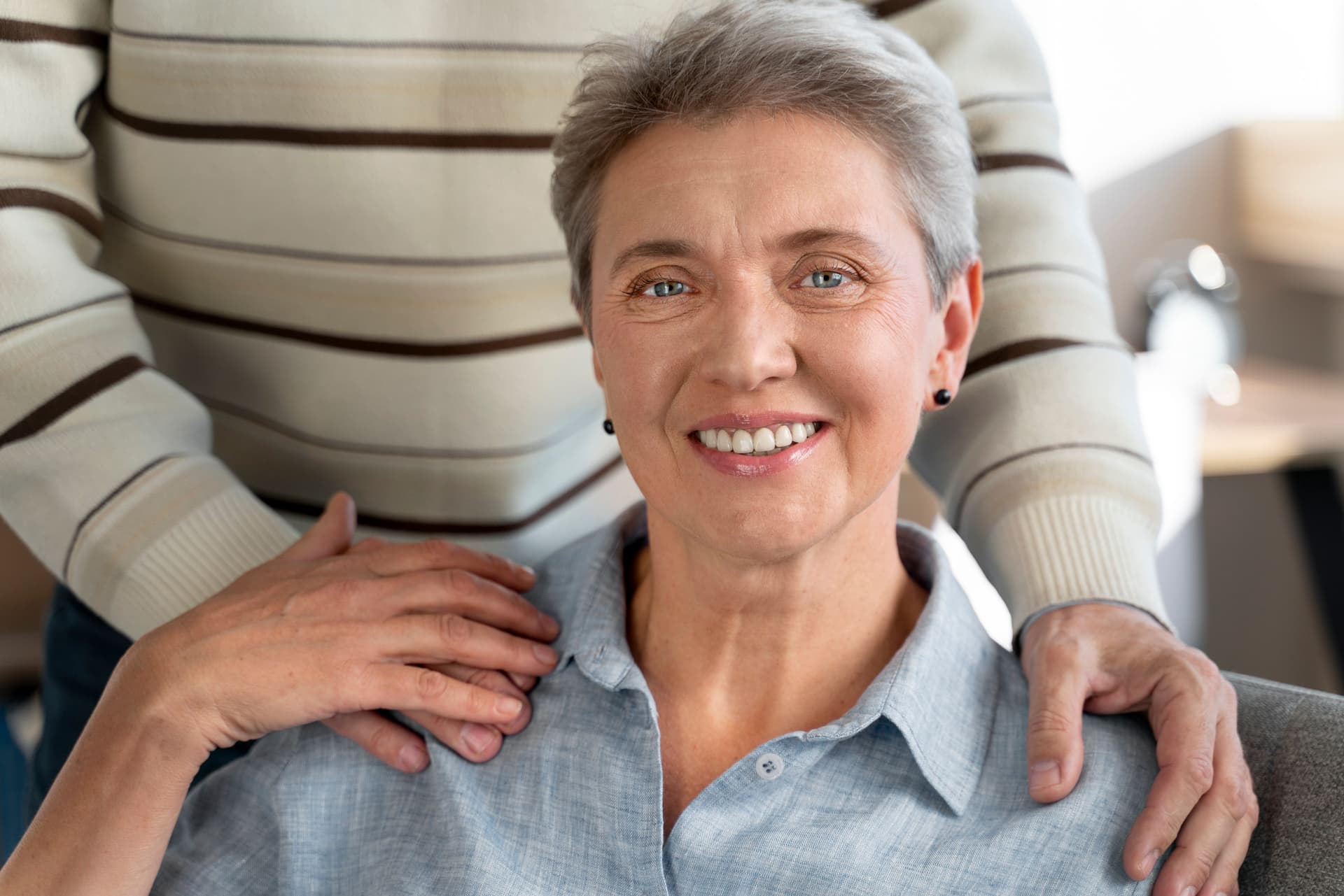 Woman smiling