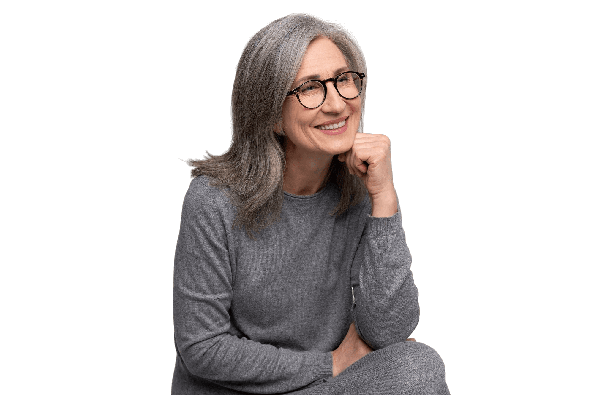 Woman smiling